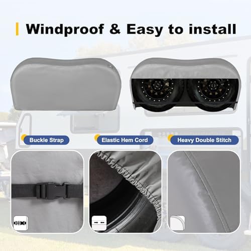 Explore Land Dual Axle Tire Cover Fit Tire Diameters 29-31.75 inch - Image 6