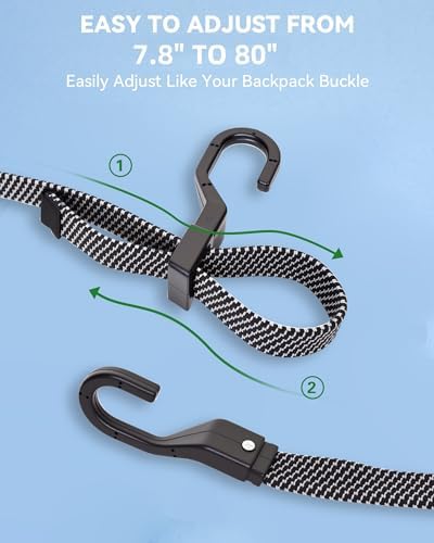 80" Flat Adjustable Bungee Cords - Image 3