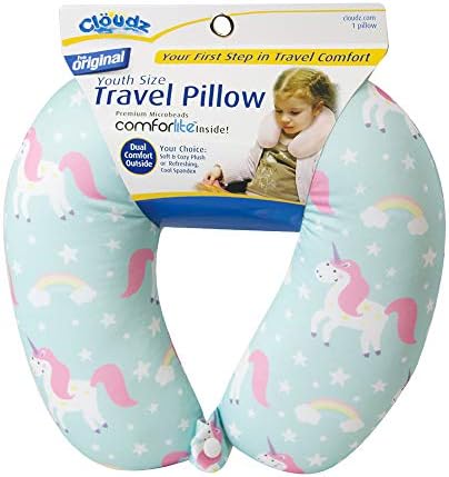 Cloudz Kids Patterned Microbead Airplane Travel Neck Pillow. Super Soft Cozy by Cl%C3%B6udz