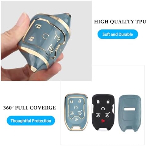 for Chevy GMC Key Fob Cover 6 Buttons Key Case 2016-2025 - Image 4