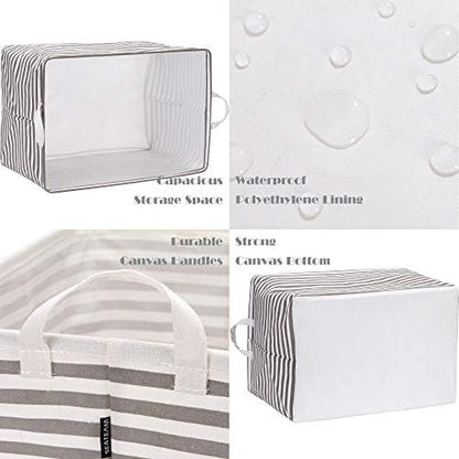 Sea Team XL Rectangle Open-Top Canvas Storage Basket - Image 5