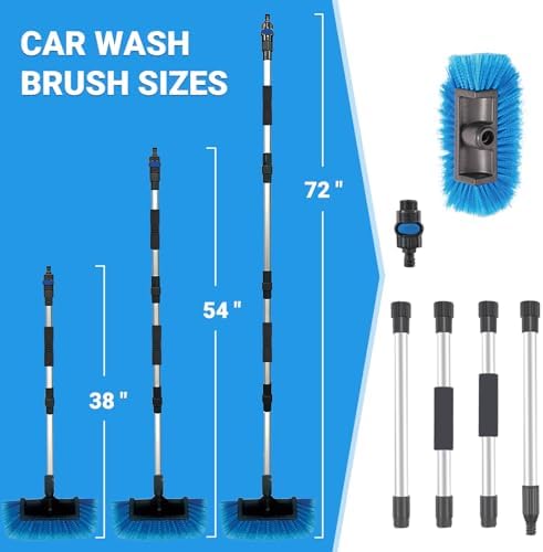 72" Long Handle Car Wash Brush - Image 2