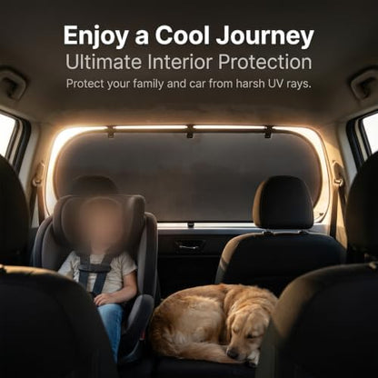 Foldable Car Rear Window Sun Shade, 39.37x19.76 Inch Universal Back Window - Image 4