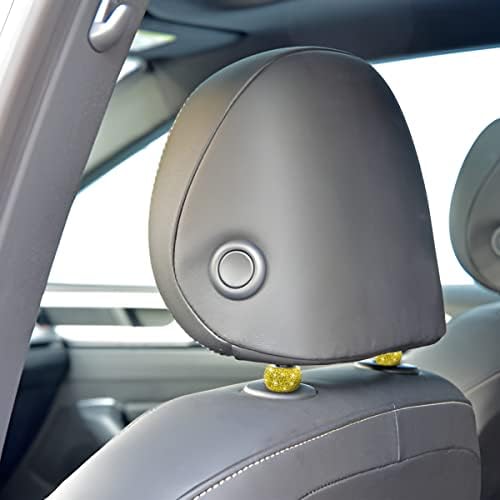 XINLIYA 4 Pack Car Headrest Collars, Bling Car Head Rest Collars Rings Decor - Image 5