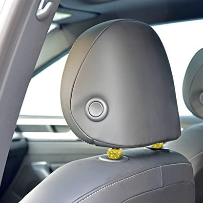 XINLIYA 4 Pack Car Headrest Collars, Bling Car Head Rest Collars Rings Decor - Image 5
