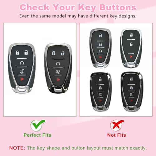 PIFOOG Black Pink Key Fob Cover Fit - Image 2