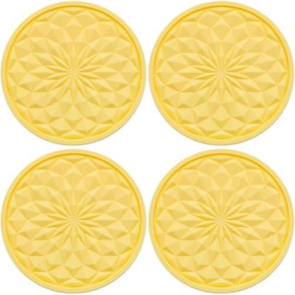 4 Pack Silicone Car Cup Holder Coaster – 2.75 Inch Non-Slip Drink Mat, by MEAJOO