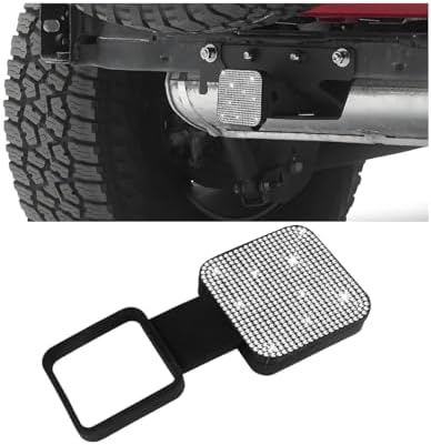 Bling Trailer Hitch Cover, Crystal Rhinestone Towed Vehicle Hitch Tube Plug by Ywdiml