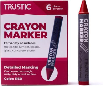 Universal Crayon Wax Marker for Industrial and Craft Detailed Marking on Lumber by Trustic