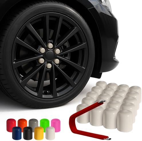 ColorLugs Vinyl Lug Nut Cover | White | Flexible Fit Wheel Lug Nut Cap | Fits by Colorlugs
