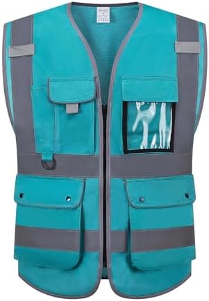 XIAKE Reflective Safety Vest for Men & Women High Visibility Class 2 Vest by XIAKE