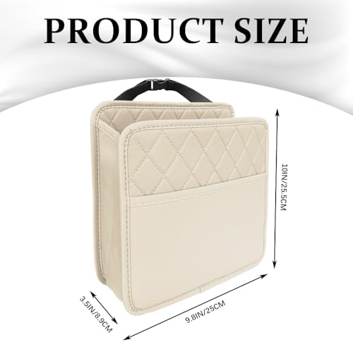 Car Seat Back Organizer, Leather Backseat Hanging Storage Bag, Car Large - Image 2