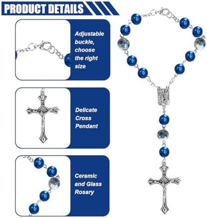 smilfuy 2PCS Car Rosary for Rearview Mirror - Image 3