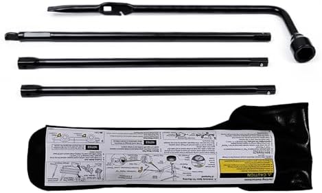 Spare Tire Removal Tool Kit Tire Lug Wrench Handle Fit - Image 2