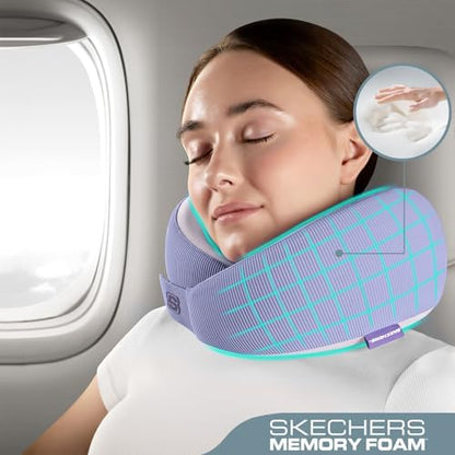 Skechers Memory Foam Neck Pillow, Comfortable & Breathable Travel Pillow - Image 2