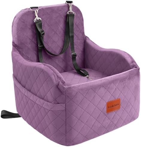 Lealchum Dog Booster Car Seat for Small/Medium Dogs, Puppy Portable Car Bed by Lealchum