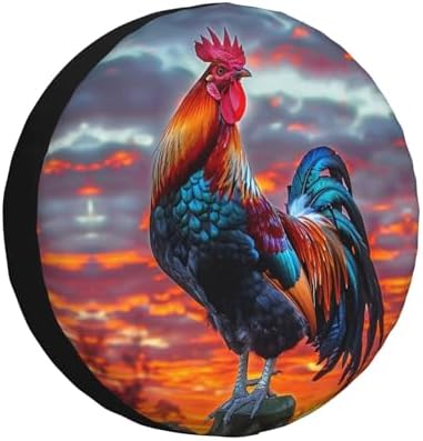 Rooster Spare Tire Cover Weatherproof Universal Wheel Protectors Wheel Covers by Unknown