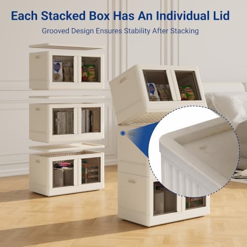 FLEXIMOUNTS 75 QT Stackable Plastic Storage Bins - Image 3