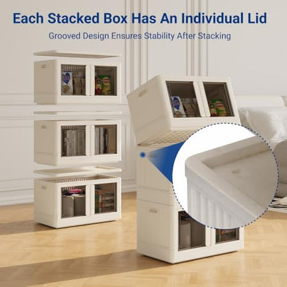 FLEXIMOUNTS 75 QT Stackable Plastic Storage Bins - Image 3