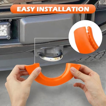 Tow Hooks Covers for F150 2004-2026/Bronco/Tundra Bright Orange - Image 4
