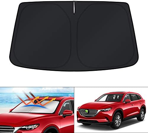 KUST Windshield Sun Shade for Mazda CX-9 2016-2024 2025 2026 CX9 Accessories by KUST