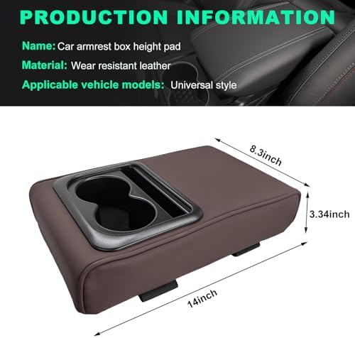 Car Center Console Armrest Pillow, Memory Foam Auto Armrest Box Cover - Image 2