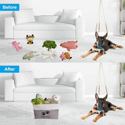 Large Dog Toy Basket Foldable Dog Toy Box Dog Toy Bin - Image 5