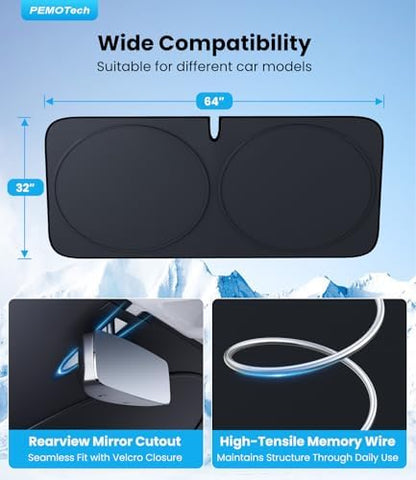 PEMOTech 2026 Upgraded Windshield Sun Shade Cover - Image 5