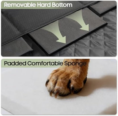 Dog Car Seat Cover for Back Seat, Hard Bottom Back Seat Extender - Image 3