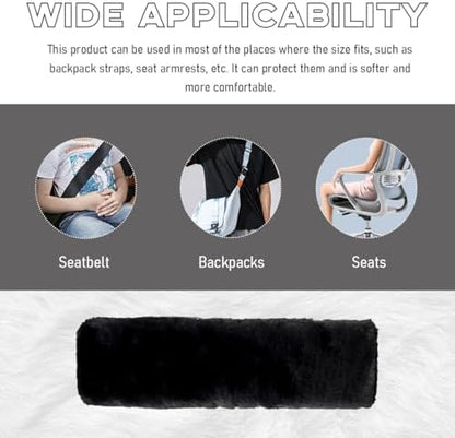 2 PCS Seat Belt Shoulder Pads, Soft Fluffy Plush Seat Belt Shoulder Strap Covers - Image 6