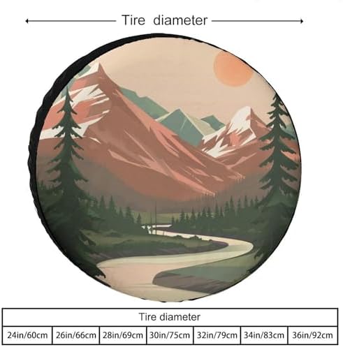 Mountain Adventure Heavy Duty Spare Tire Cover Woodland Adventure Wheel - Image 2