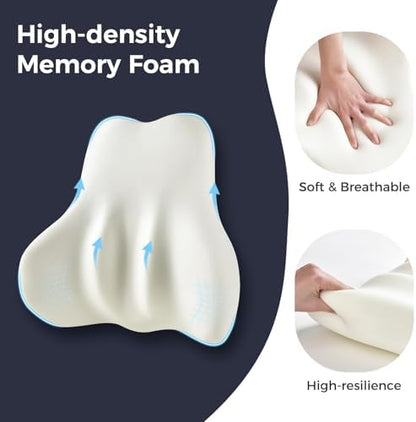 Coverado Lumbar Support Pillow for Car, Ergonomic Memory Foam Back Pillow for - Image 4
