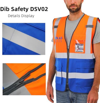 Dib Safety Hi Vis Reflective Safety Vest - Image 4