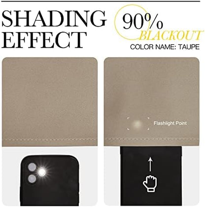 NICETOWN Bedroom Curtain Panels Blackout Draperies, Thermal Insulated Solid - Image 4