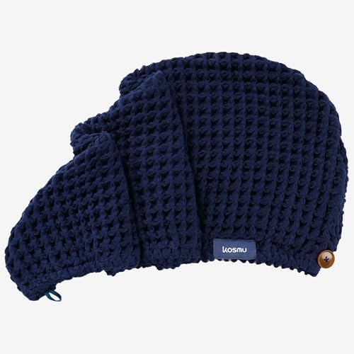 Luxury Organic Japanese Cotton Hair Drying Waffle Towel Wrap - Image 2