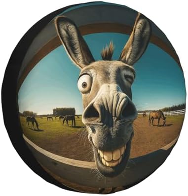 Funny Donkey Spare Tire Cover Weatherproof Universal Wheel Protectors Wheel by Unknown