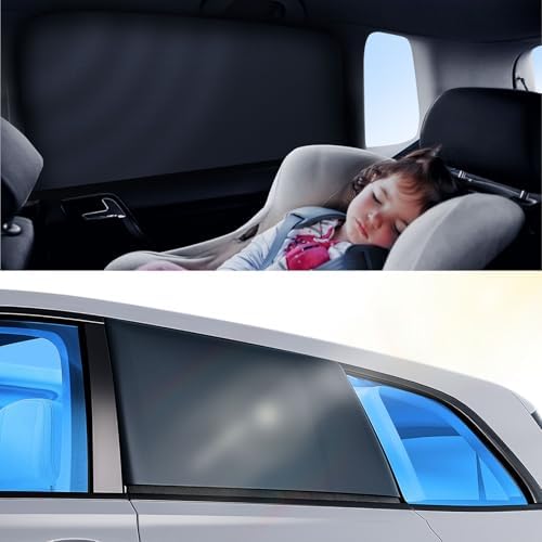 DOOGOOCOO Car Window Shades for Baby, 100% UV Block Ice-Crystal Cooling by DooGooCoo