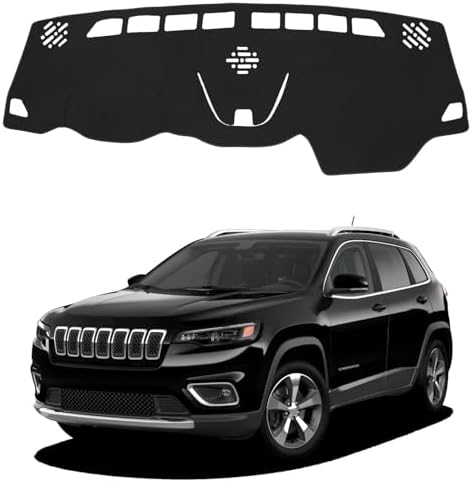 Dashboard Mat Cover for Jeep Cherokee 2014-2021 Nonslip Center Console by BOLTRY