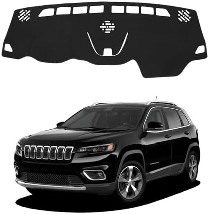 Dashboard Mat Cover for Jeep Cherokee 2014-2021 Nonslip Center Console by BOLTRY