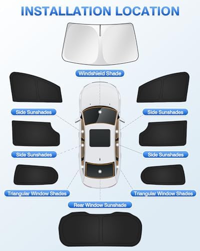 Canvcle Sunshades for Chrysler Pacifica 2017-2025 2026 Accessories Windshield - Image 5