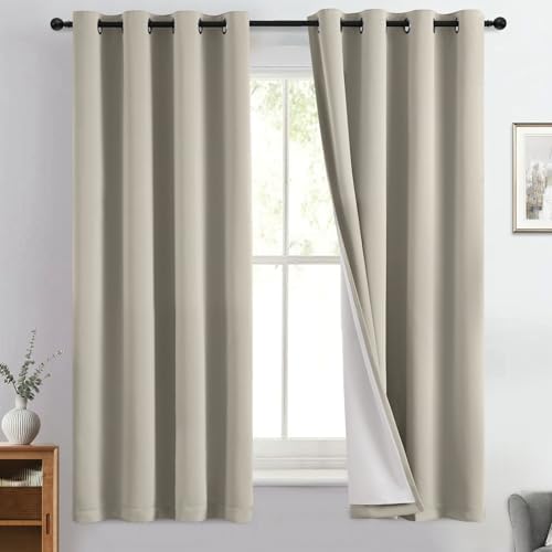 Yakamok Stone Blackout Curtains 63 Inches Long by Yakamok