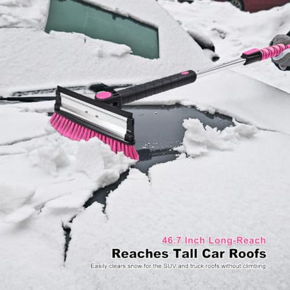SEAAES 46.7 Inch SUV Long Snow Scraper and Brush - Image 2