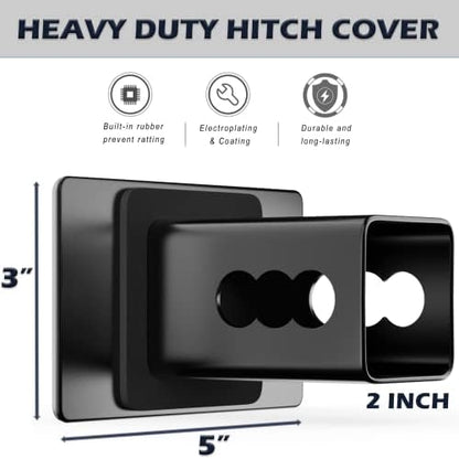 Heavy American Flag Metal Trailer Hitch Cover - Image 3