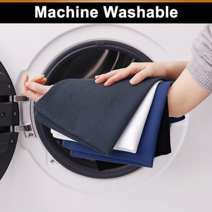Homaxy 100% Cotton Waffle Weave Dish Cloths, 6 Pack, Mixed Color - Image 5