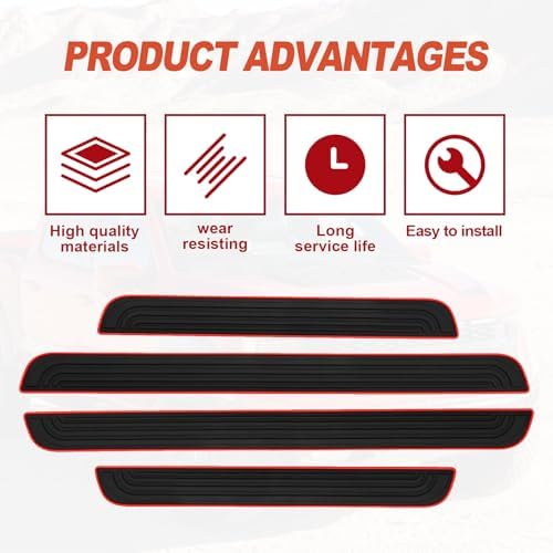 4 Pieces Universal Car Door Sill Protectors Anti Scratch and Waterproof Door - Image 5