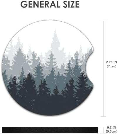 2 Pack Car Coasters，2.75-inch Neoprene Non-Slip Cup Holder Coasters - Image 3