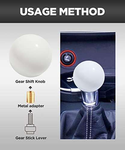 Shift Knob Manual Gear, Round Shift Knob Acrylic Gear Shift Knob, 4 5 6 Speed - Image 4