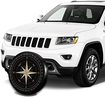 Compass Rose Black Spare Tire Cover - Image 4