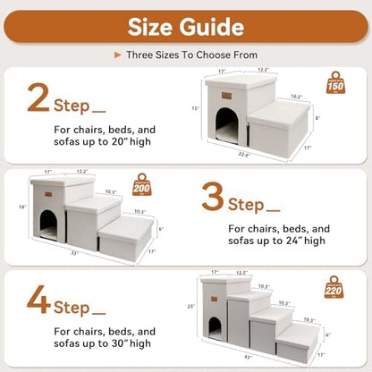 Zerbuger Dog Stairs with Storage - Image 3