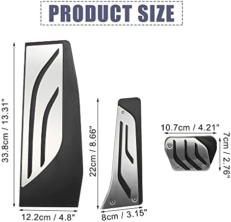 X AUTOHAUX 3Pcs Accelerator Pedal and Brake Pedal Cover Set - Image 4